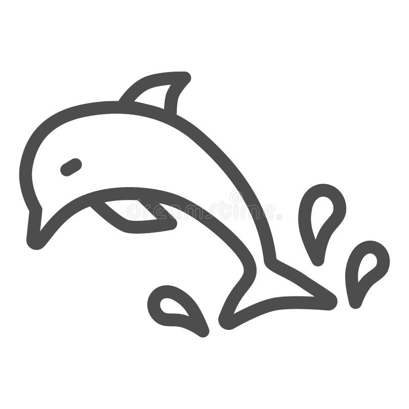 海豚线图标 海洋概念 海豚在白色背景上跳跃 以轮廓样式向量例证 插画包括有剪影 投反对票 海豚线图标 海洋概念 海豚在白色背景上跳跃 以轮廓样式向量例证 插画包括有剪影 投反对票