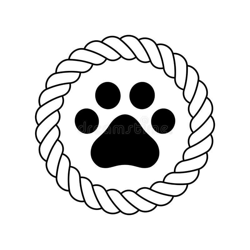 狗爪足迹图标矢量绳法斗犬卡通符号插图设计向量例证 插画包括有例证 小猫 模式 爪子 脚步