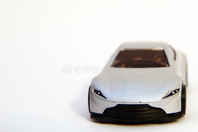 玩具车收藏玩具型银色跑车白色背景中银色婴儿车的特写库存照片 图片包括有作用 汽车