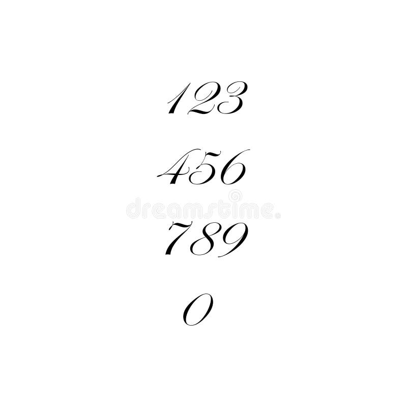 现代数字书法手写墨迹英语数字现代书法字体隔离的矢量字母库存例证 插画包括有艺术性 字法 现代数字书法手写墨迹英语数字现代书法字体隔离的矢量字母库存例证 插画包括有艺术性 字法