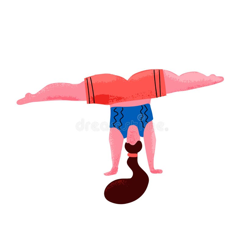 供以人员手倒立单手在海滩锻炼乐趣行动的颠倒向量例证 插画包括有 供以人员手倒立单手在海滩锻炼乐趣行动的颠倒向量例证 插画包括有