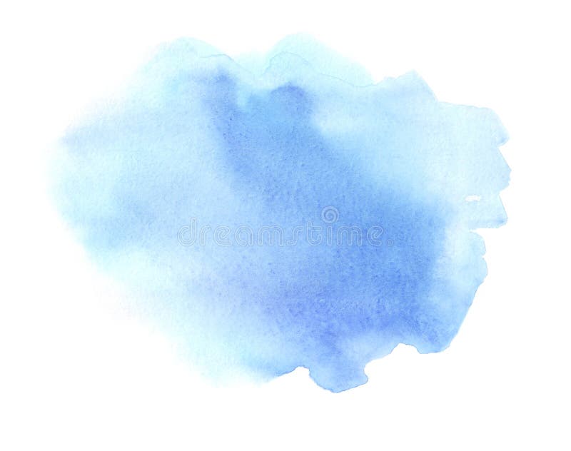 用于卡片 壁纸 打印的白色背景上的抽象淡蓝色水彩画抽象的水彩天空彩手库存例证 插画包括有蓝色 例证