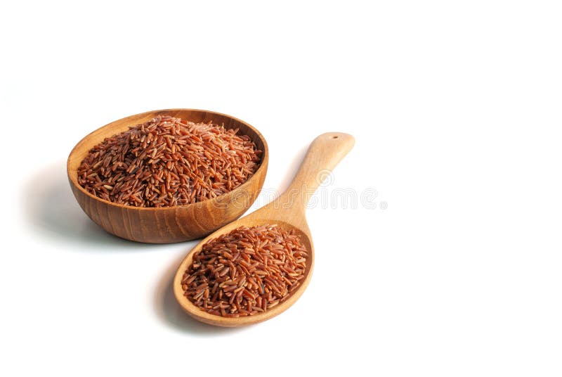 白色背景 修剪路径的木碗木勺茉莉红米库存照片 图片包括有美食 农夫 字段 制动手 成颗粒状