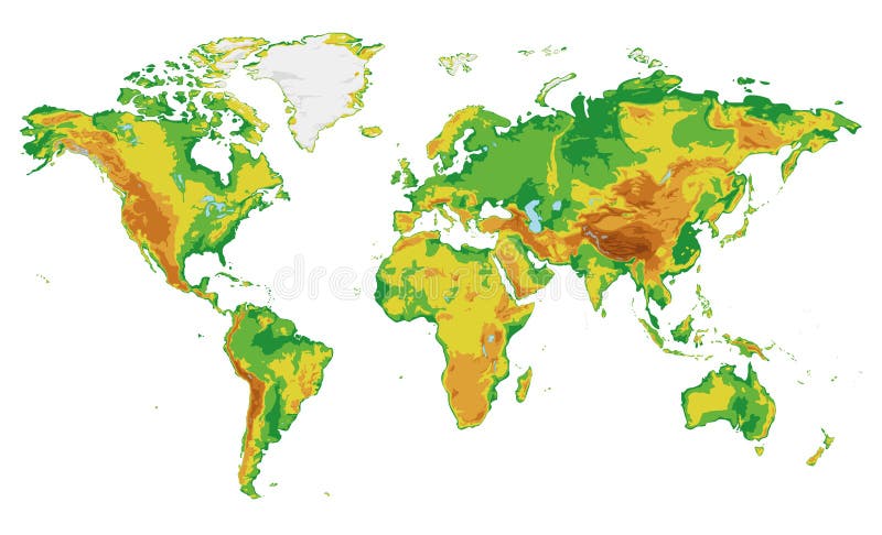 白色背景上突显的物理空白世界地图矢量图向量例证 插画包括有颜色 地产 资本 地理 背包