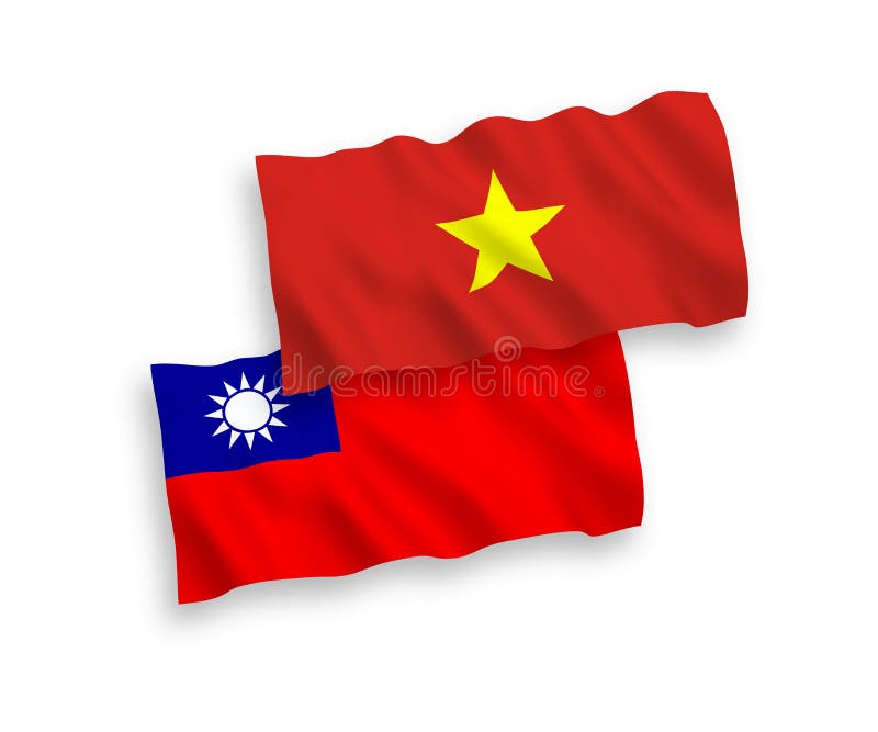 白色背景中的越南和台湾国旗向量例证 插画包括有爱国心 钞票 沙丁 国会 纺织品 联盟