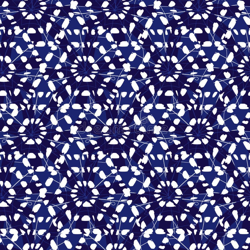 矢量蓝斑蓝单色密六边形无缝图案适用于纺织品 礼品包装和壁纸向量例证 插画包括有适用于纺织品 礼品包装和壁纸 矢量蓝斑蓝单色密六边形无缝图案