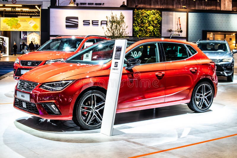 红座ibiza Fr 布鲁塞尔汽车展 第5代 Mk5 Mqb A0平台 Seat生产的超小型车编辑类库存照片 图片包括有陈列 平台
