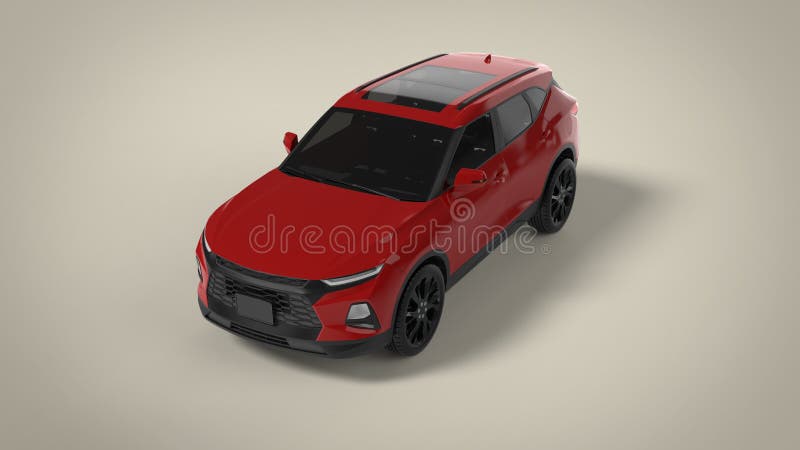 红色suv高级汽车3d图像库存例证 插画包括有豪华 设计 背包 次幂 商业 尺寸 消耗大