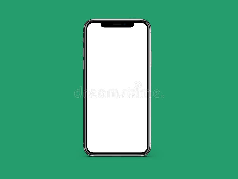 Iphone X白屏模型 白色背景模型库存例证 插画包括有金属 商业 最大 背包 平面