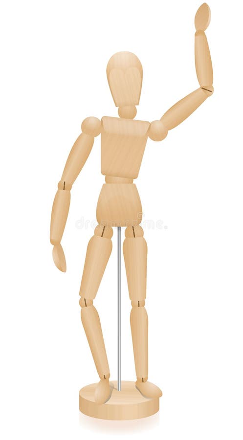 艺术家人体模型挥动的人体活动模型向量例证 插画包括有艺术家人体模型挥动的人体活动模型