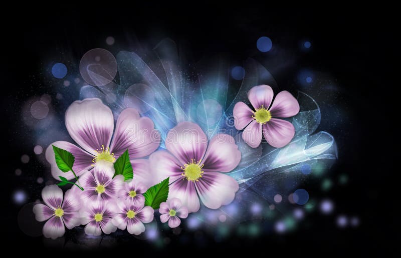 花幻想库存例证 插画包括有花幻想