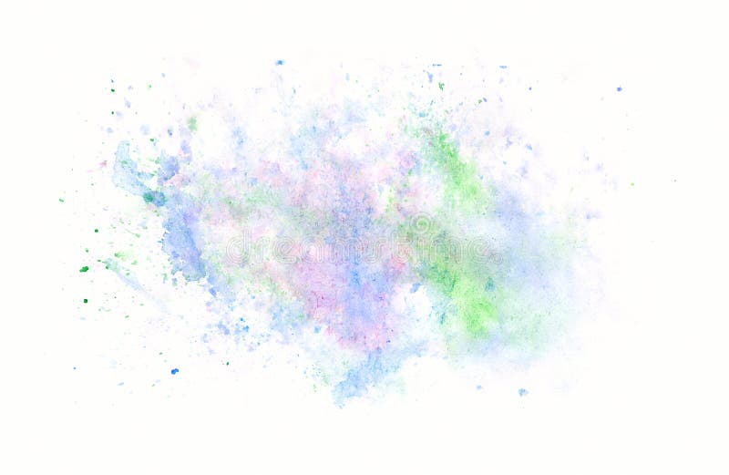 蓝 绿 淡淡水色在白色背景上溅落和落落的抽象图像彩色壁纸库存例证 插画包括有墨水 背包