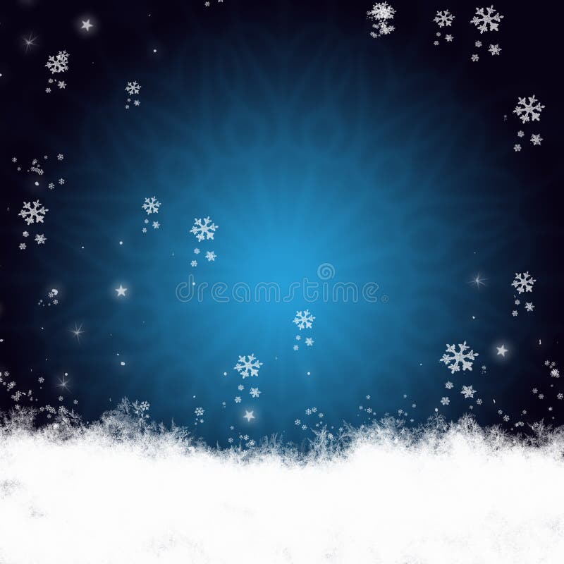 蓝冬背景 带雪花供您自己创作库存例证 插画包括有节假日 背包 设计 装饰 下降 上色