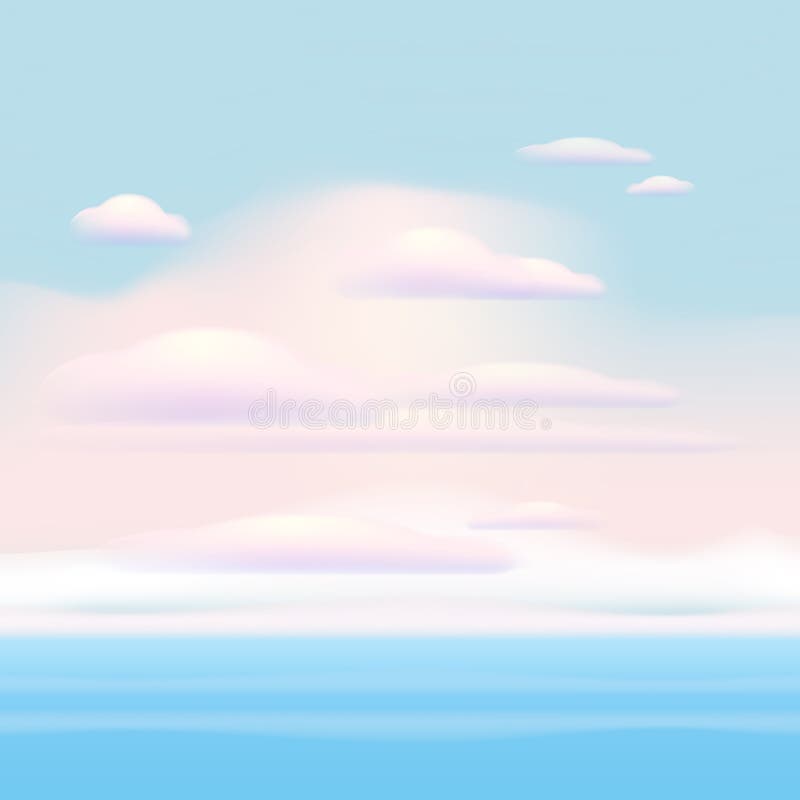 蓝天苍穹苍茫海洋孤立的矢量背景横幅模板向量例证 插画包括有例证 蓝色 场面 钞票 模式