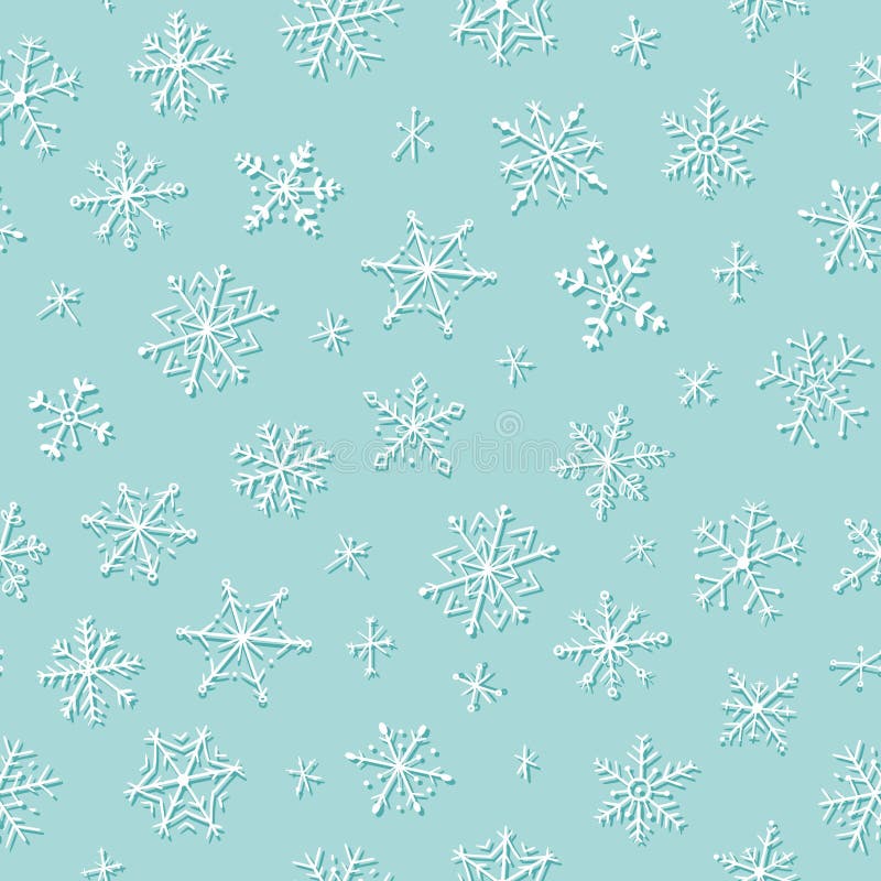 蓝色背景上的雪花冬和圣诞节无缝图案 矢量图向量例证 插画包括有艺术 要素 看板卡 平面 设计