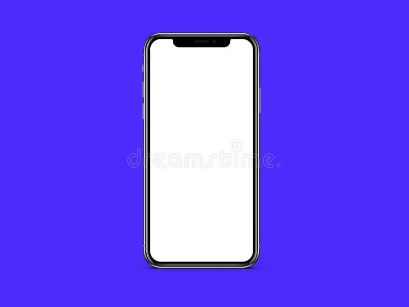 Iphone X白屏模型 白色背景模型库存例证 插画包括有金属 商业 最大 背包 平面