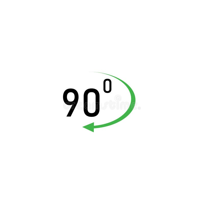 角度90度符号图标几何数学符号直角经典平面图标彩色圆矢量库存例证 插画包括有概念 对象