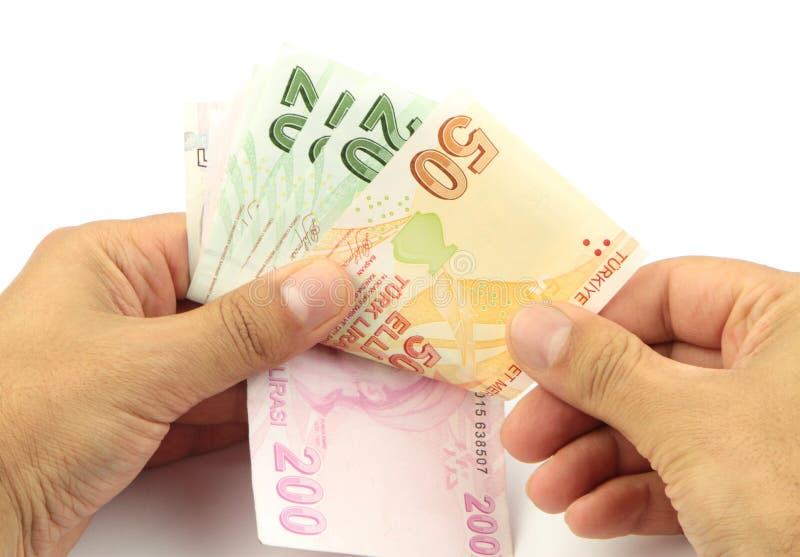 计数货币土耳其的钞票土耳其里拉 Tl 库存图片 图片包括有