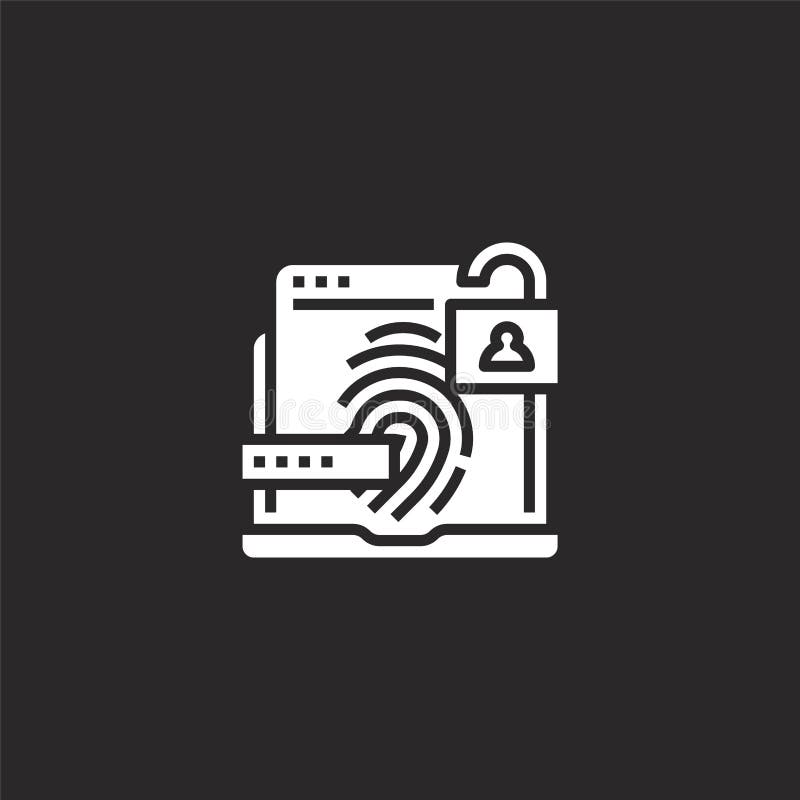 认证图标用于网站设计和移动、应用开发的填充式身份验证图标填充的验证