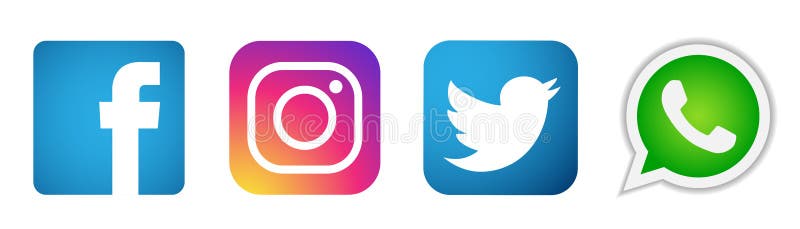 设置在白色背景的普遍的社会媒介商标象instagram Facebook Twitter Whatsapp元素传染媒介编辑类图片 插画包括有申请人 徽标 设置在白色背景的普遍的社会媒介商标象instagram Facebook Twitter Whatsapp元素传染媒介编辑类图片 插画包括有申请人 徽标