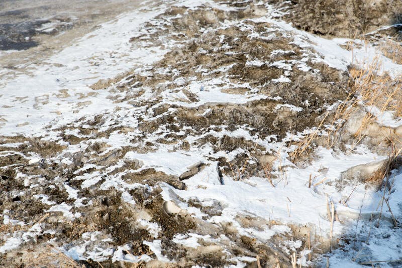 肮脏的雪春背景旧的脏雪纹自然背景煤烟混雪生态差库存照片 图片包括有模式 投反对票 采煤