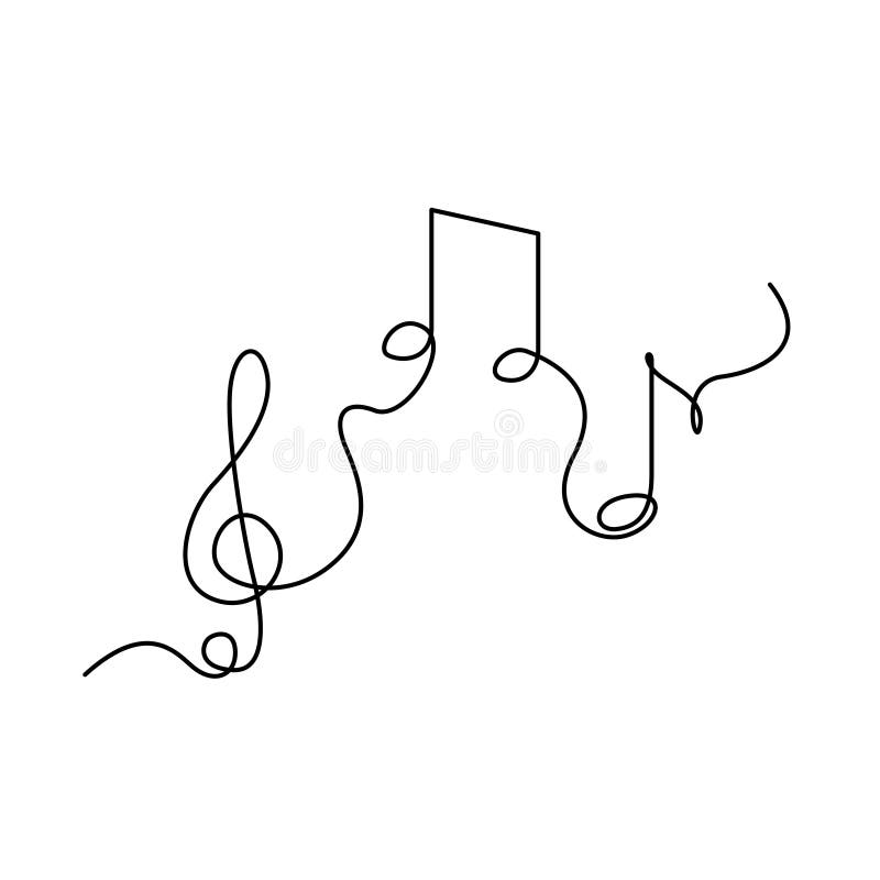 连续一行三音和音符 音符 A或la 矢量图向量例证 插画包括有矢量图 连续一行三音和音符 音符 A或la