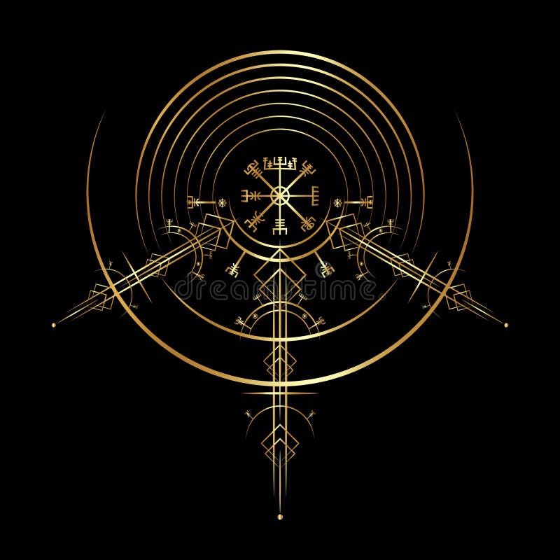 Vegvisir 北欧海盗不可思议的指南针古代北欧文字的护符向量例证 插画包括有神秘主义者 神话 Vegvisir 北欧海盗不可思议的指南针古代北欧文字的护符向量例证 插画包括有神秘主义者 神话
