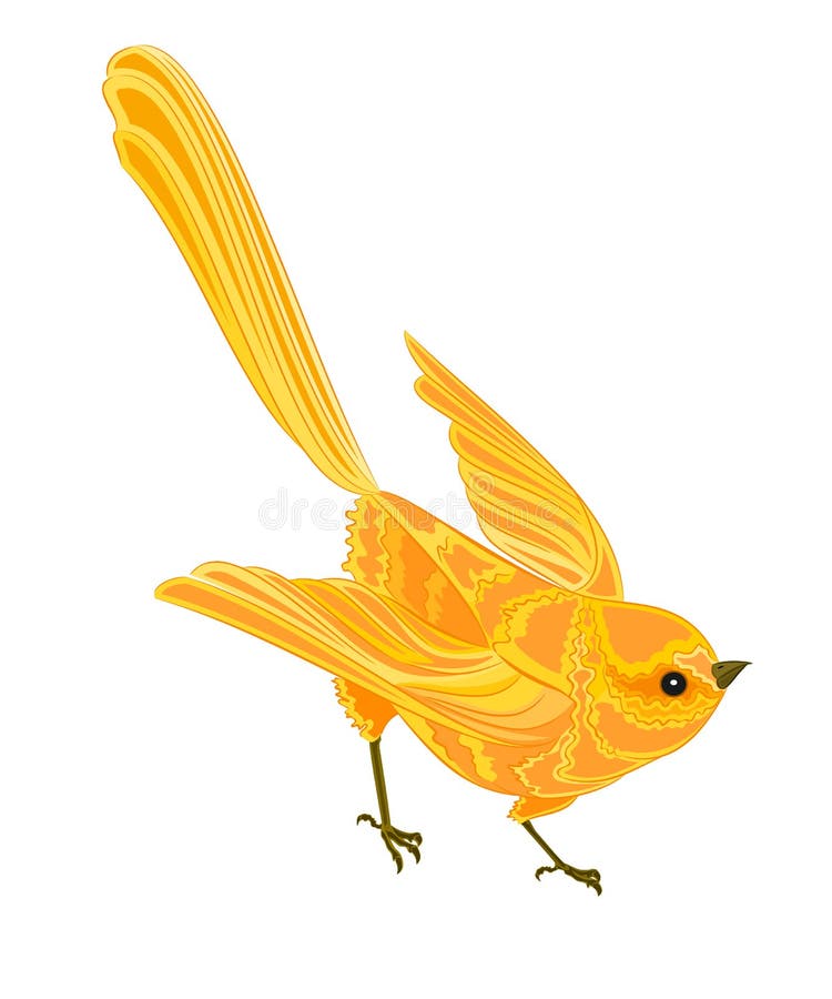 Gold bird 向量例证. 插画包括有野生生物, 哼唱着, 金子, 英尺, 本质, 飞行, 绘画- 38742746
