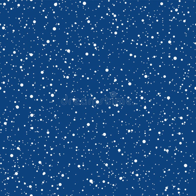 雪花无缝图案圣诞蓝色背景降雪量重复背景冬雪片落平设计向量例证 插画包括有重复 创造性
