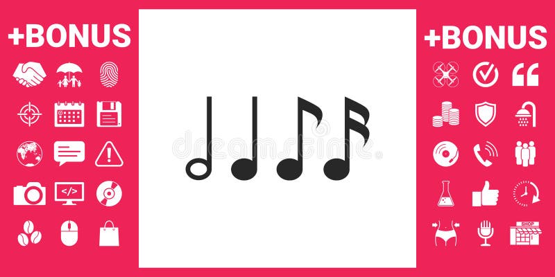 音乐 笔记的标志十六分音符 八分音符 四分音符和二分音符向量例证 插画包括有 音乐 笔记的标志十六分音符 八分音符 四分音符和二分音符向量例证 插画包括有
