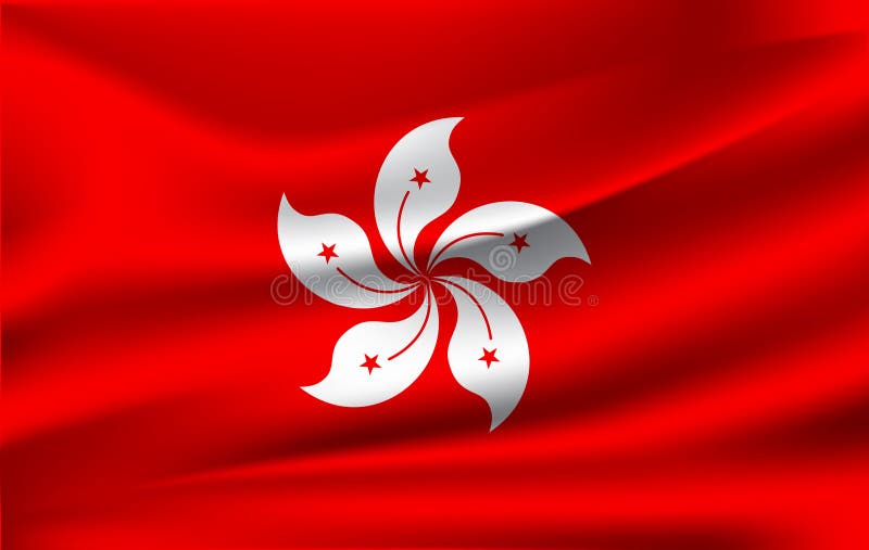 香港挥动的旗子香港国旗背景纹理库存例证 插画包括有