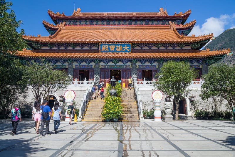 香港 中国 大约15年9月 大屿山的 香港宝莲寺图库摄影片 图片包括有修道院 布哈拉 汉语