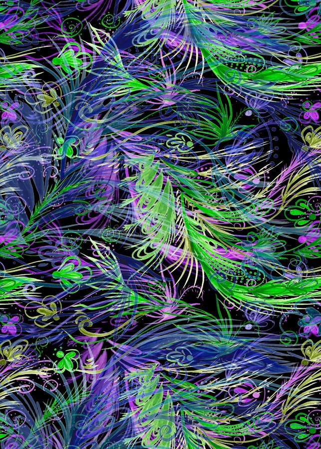 鲜艳多彩的霓虹花羽毛叶摘要背景库存例证 插画包括有发光 作用 线路 钞票 背包 要素 鲜艳多彩的霓虹花羽毛叶摘要背景库存例证 插画包括有发光 作用 线路 钞票 背包 要素