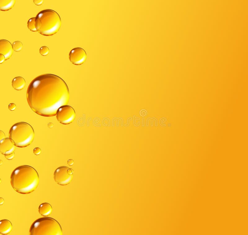 黄色背景中突显的石油金泡维生素e化妆品丸胶囊向量例证 插画包括有金黄 查出 玻璃 照亮