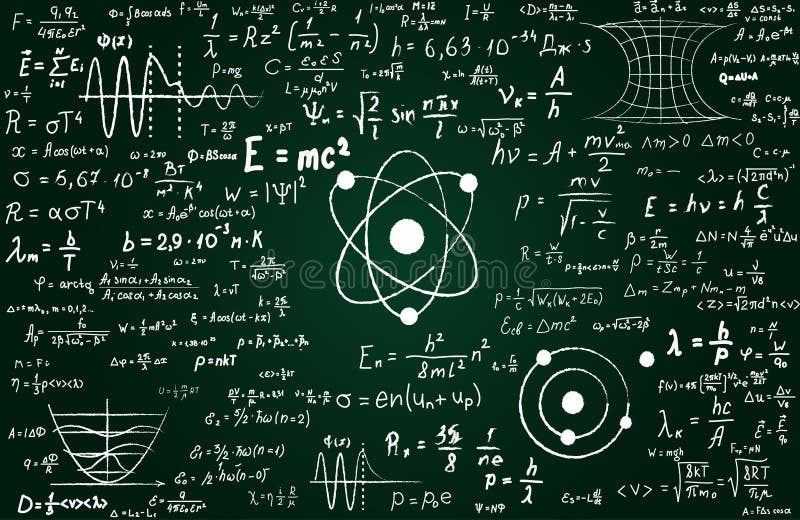 黑板题写与科学惯例和演算在物理和数学能说明科学向量例证 插画包括有能说明科学 黑板题写与科学惯例和演算在物理和数学