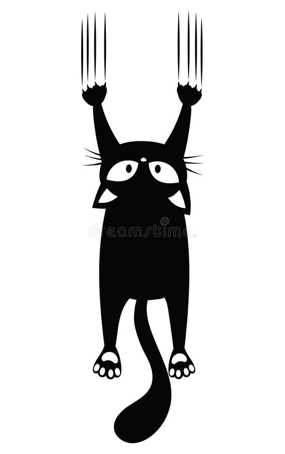 黑猫挠墙漫画猫爬墙的剪影儿童宠物矢量图插图向量例证 插画包括有附庸风雅 愉快 自由 上升 黑猫挠墙漫画猫爬墙的剪影儿童宠物矢量图插图向量例证 插画包括有附庸风雅 愉快 自由 上升