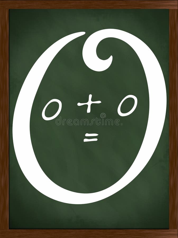 0+0=0 stock illustration. Illustration of blackboard - 18209077