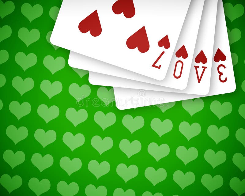 Love with poker play cards. Love with poker play cards