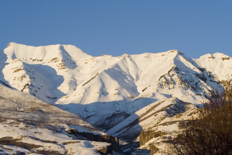 Mount; Timpanogos in Utah county Utah taken from the West in the Winter. Mount; Timpanogos in Utah county Utah taken from the West in the Winter