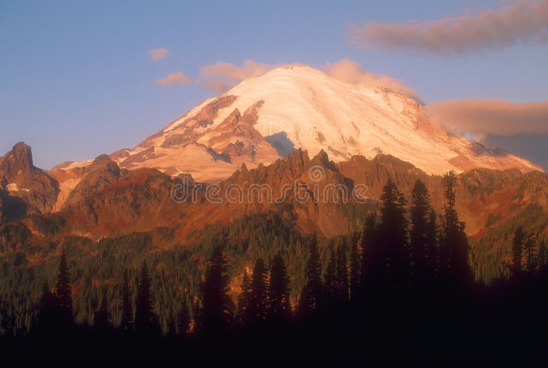 Eastern face of Mount Rainier, Chinook Pass, Washington, USA. Eastern face of Mount Rainier, Chinook Pass, Washington, USA
