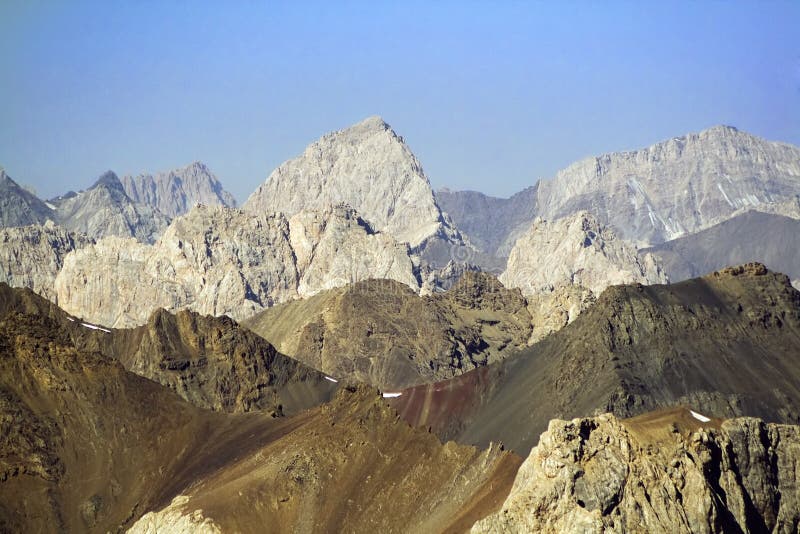 Mountain landscape with a number of ridges and summits. Mountain landscape with a number of ridges and summits