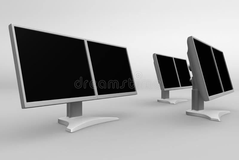 Rendered dual LCD displays. Rendered dual LCD displays