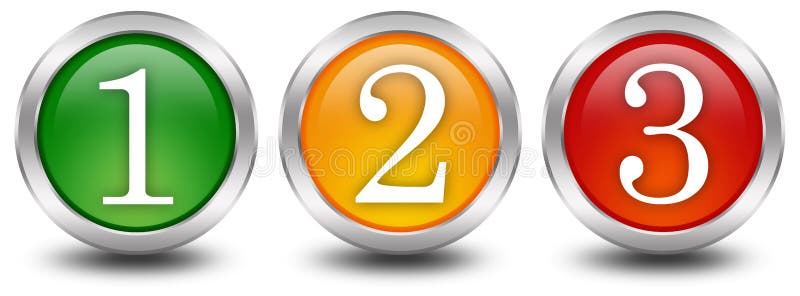 (1) 2 3 Liczby Jeden Trzy Dwa Ilustracji - Ilustracja złożonej z logo