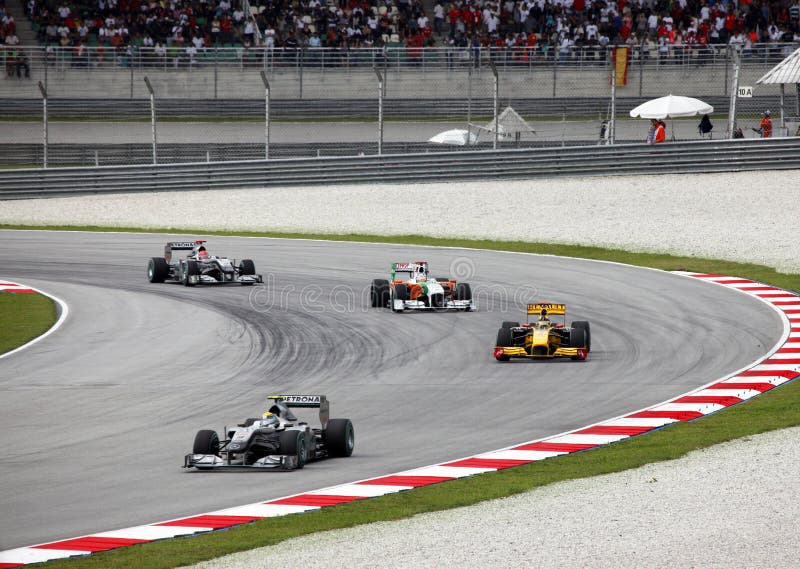 SEPANG, MALAYSIA - APRIL 4 : Malaysian Grand Prix at Sepang F1 first circuit April 4, 2010 in Sepang. SEPANG, MALAYSIA - APRIL 4 : Malaysian Grand Prix at Sepang F1 first circuit April 4, 2010 in Sepang