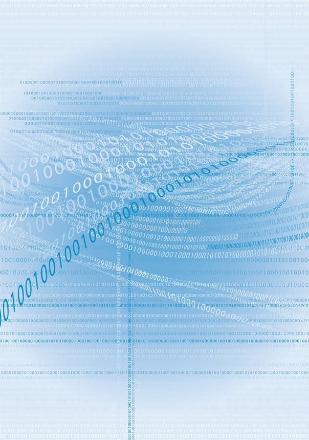 1 binära kod stock illustrationer