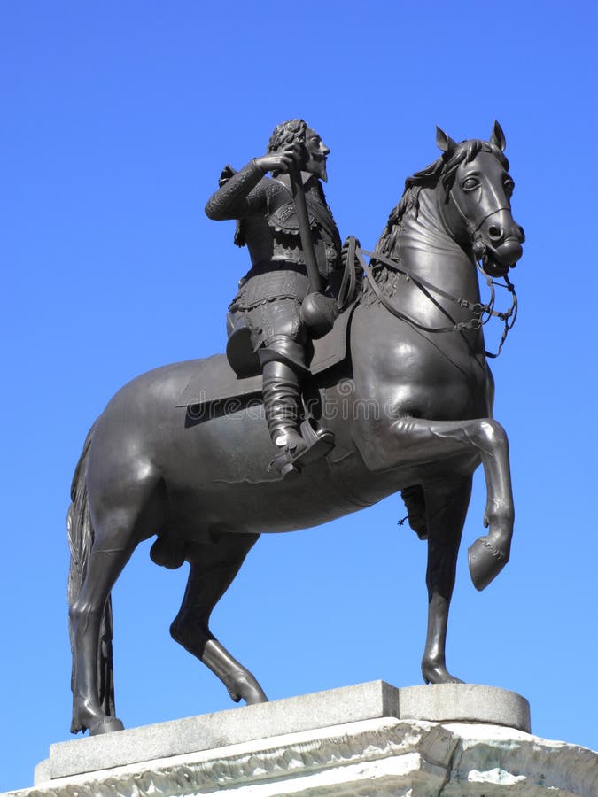 (1) Charles equestrian królewiątka statua obrazy stock