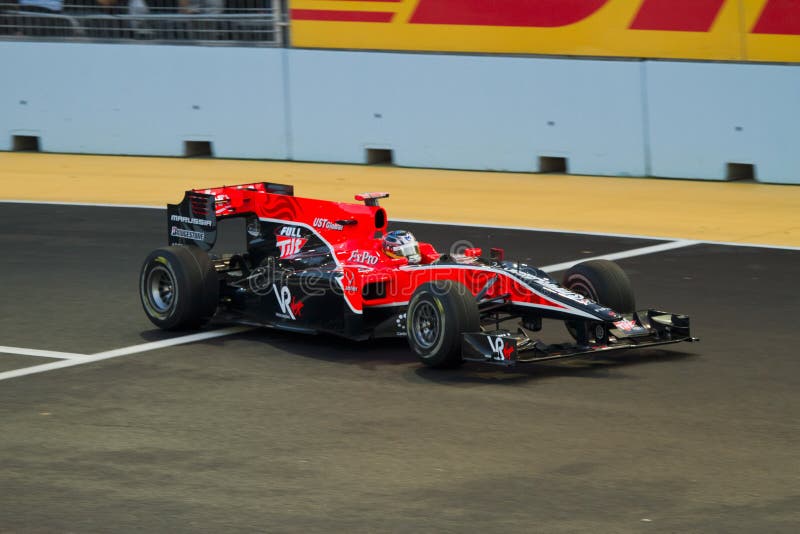 Timo Glock on Grand Prix Singapore 2010, Formula 1 night race - team Marussia Virgin Racing F1. Timo Glock on Grand Prix Singapore 2010, Formula 1 night race - team Marussia Virgin Racing F1