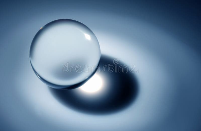 1 glass sphere arkivfoto