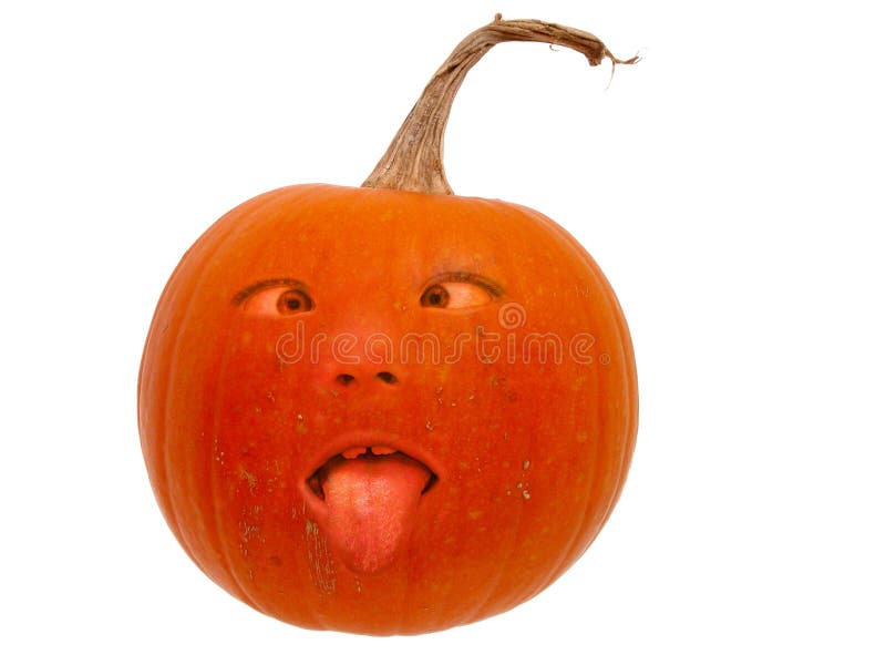 Real pumpkin with a very silly face. Real pumpkin with a very silly face.