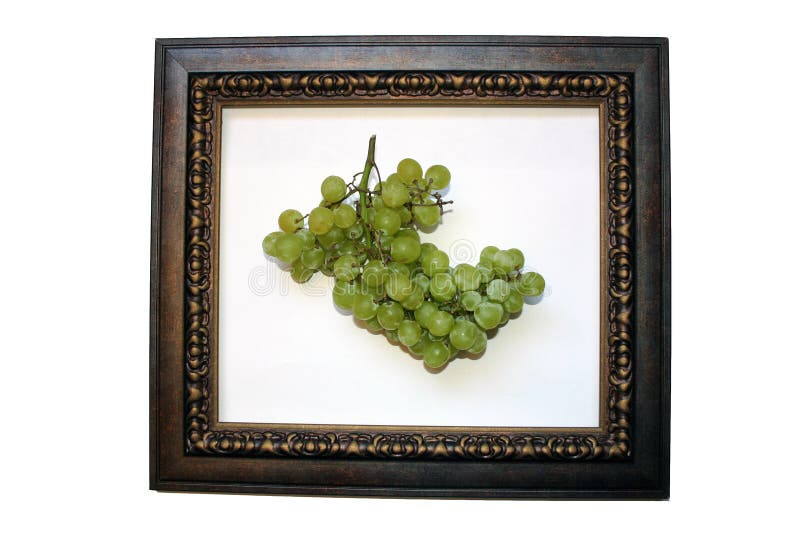 Grapes inside a frame. Grapes inside a frame.